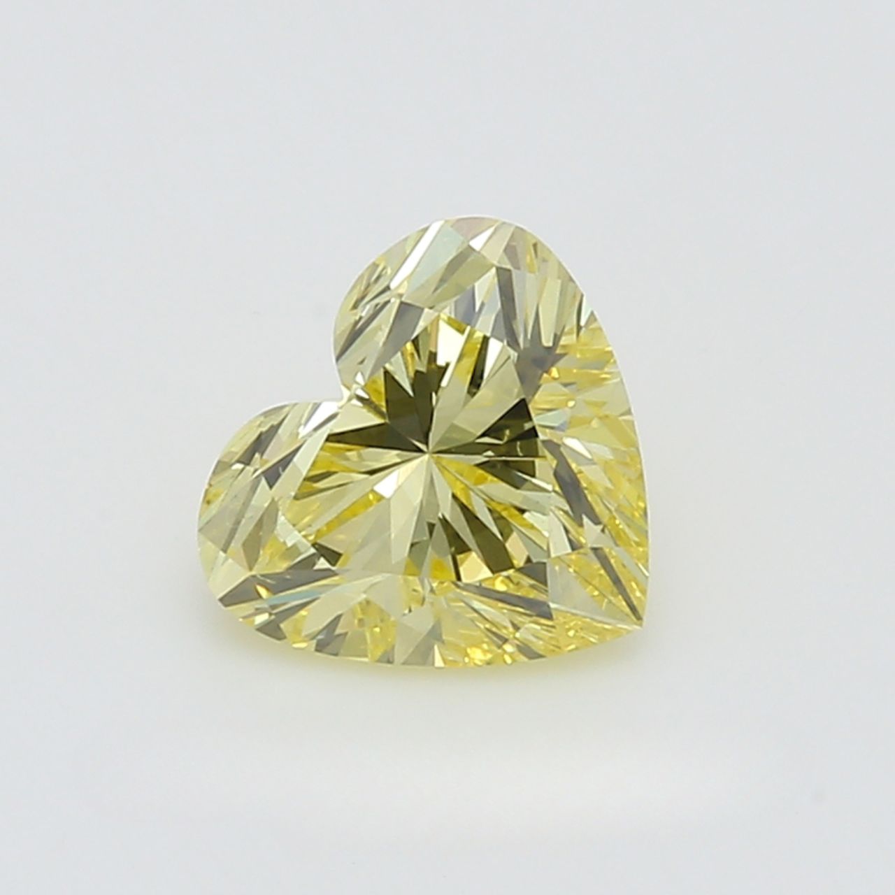 GIA Certified 2.01 Carat Enhanced Color Diamond - Fancy Intense Yellow - Heart Shape