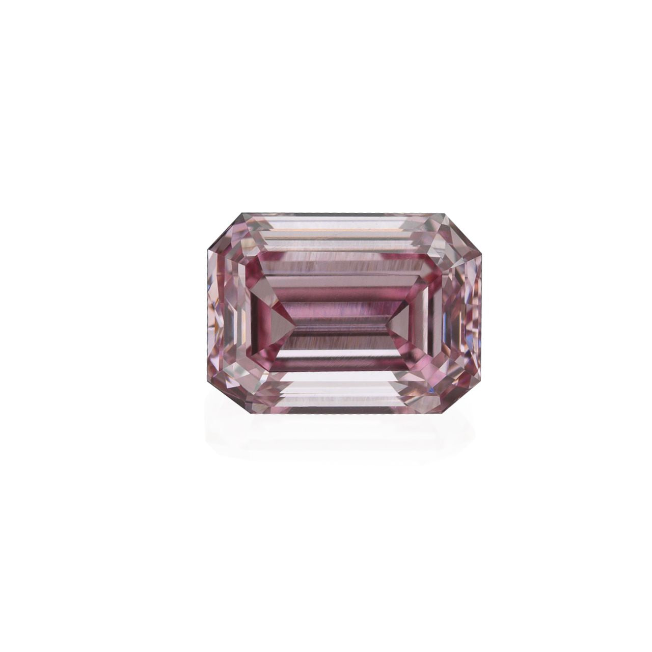 GIA Certified 0.69 Carat Enhanced Color Diamond - Fancy Intense Purplish Pink - Emerald Cut