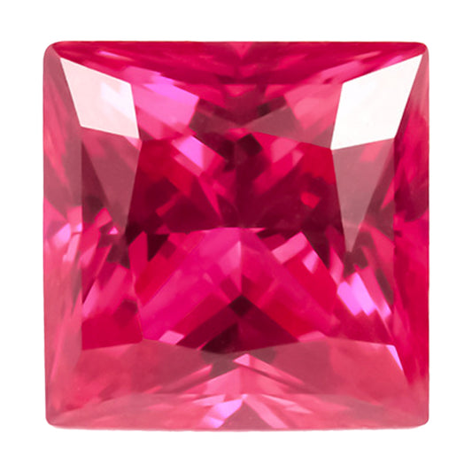 Ruby Princess Cut in Created Grade GEM | Lab Stone