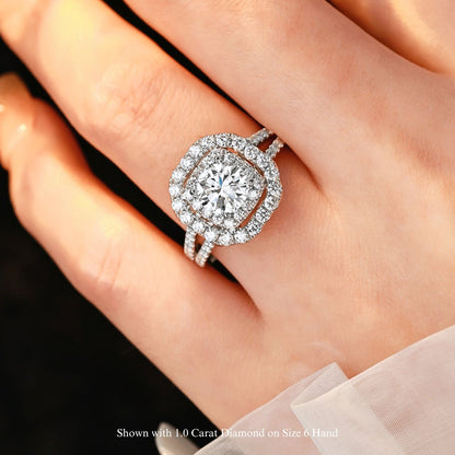 FIICCI Pansy Diamond 18K White Gold Engagement Ring