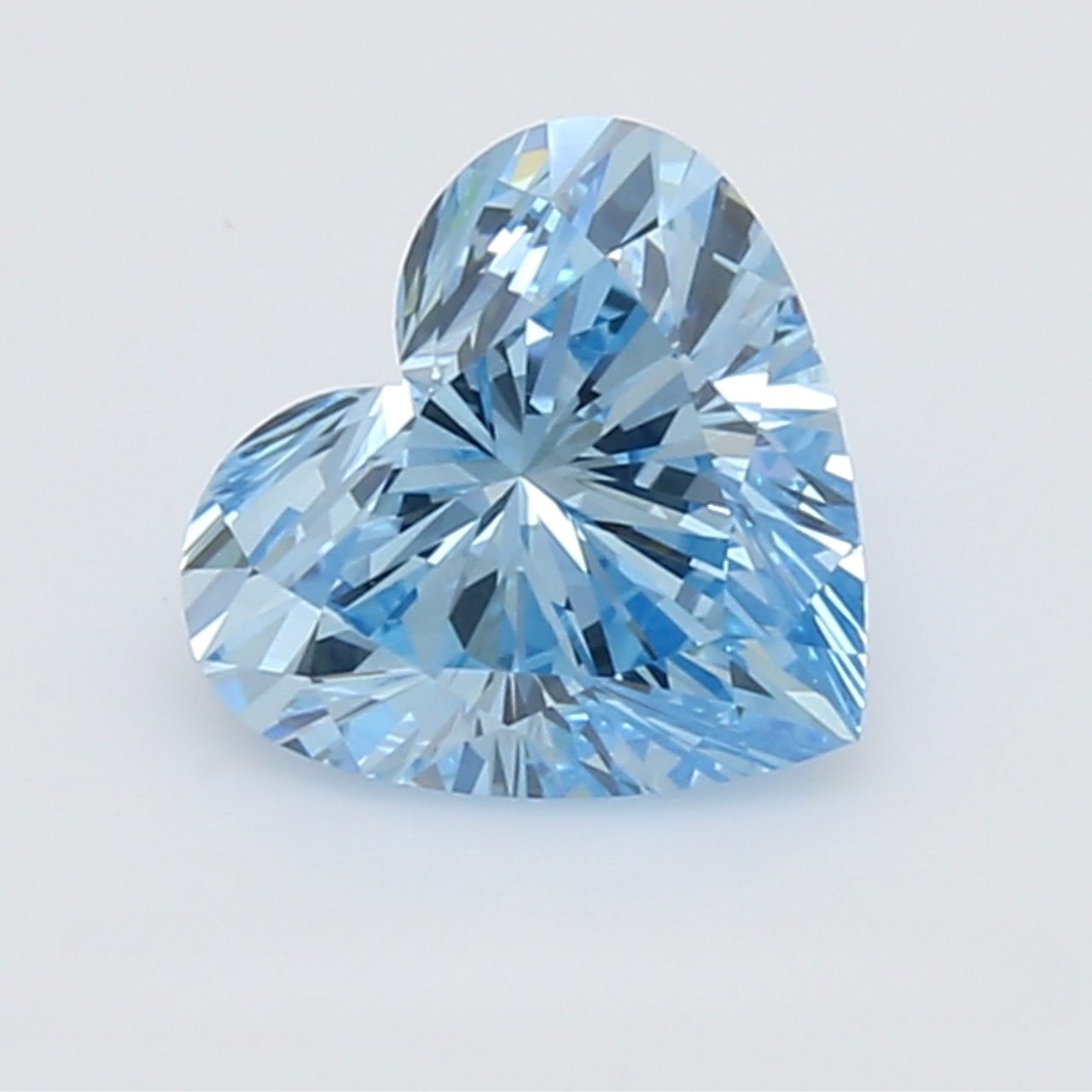 GIA Certified 1.87 Carat Heart Diamond - Fancy Vivid Greenish Blue - Enhanced Color