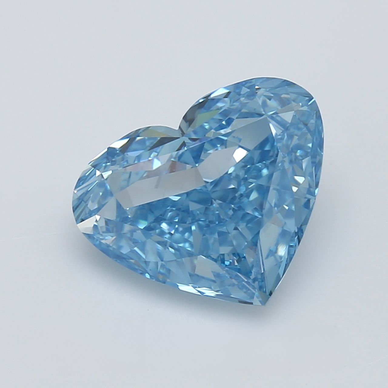 GIA Certified 5.02 Carat Heart Diamond - Fancy Vivid Greenish Blue - Enhanced Color