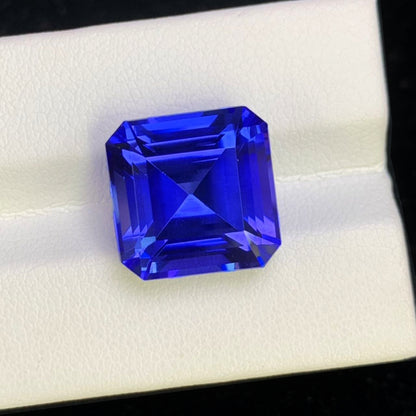 Tanzanite Genuine Gemstone - Emerald Cut - 13.16 carats - 12.8 x 12.8mm