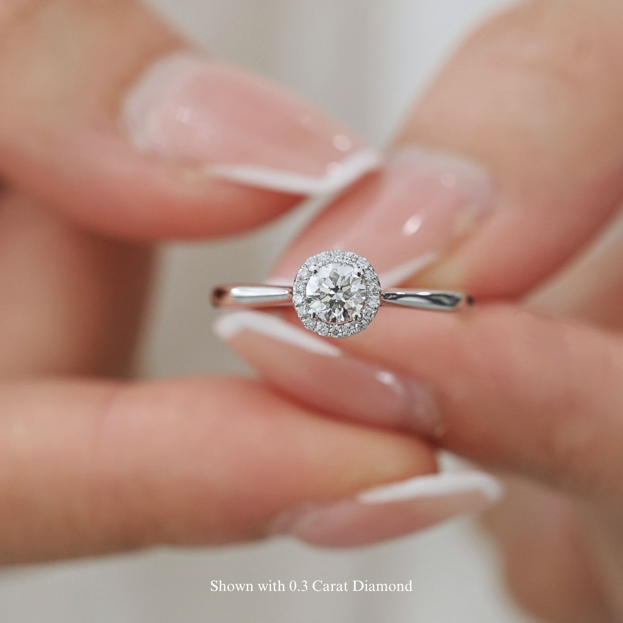 FIICCI Vienna Halo Round Diamond Engagement Ring