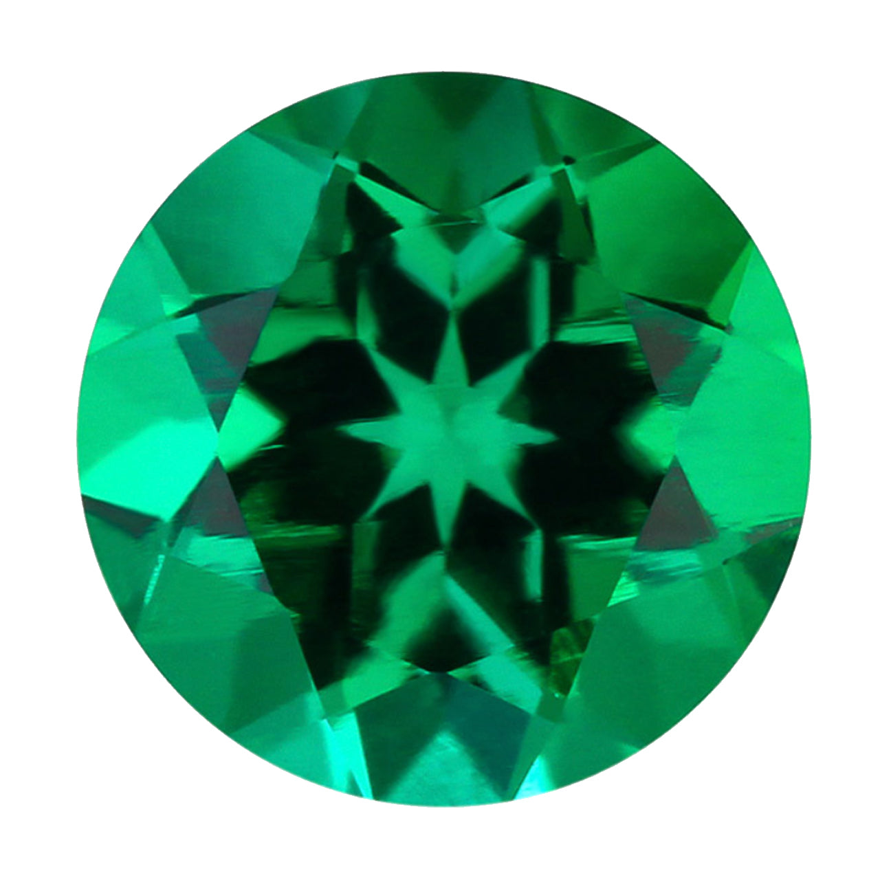 Emerald Round Cut in Created Grade GEM | Lab Stone