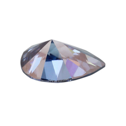 Dark Blue Moissanite Gemstone in Pear Cut