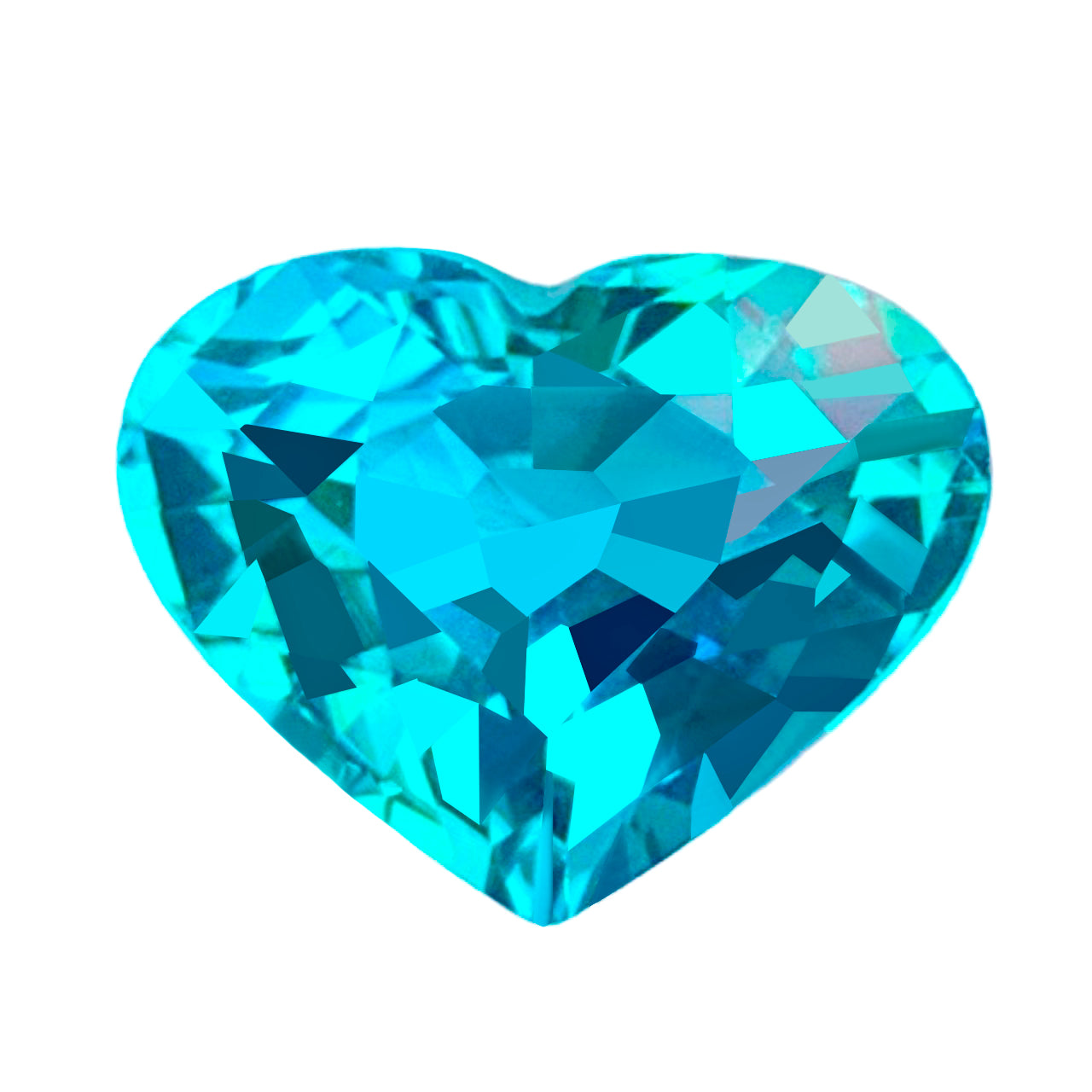 Guild Certified Stunning Lagoon  Green Blue Tourmaline - Heart Shape - 5.47 carats - 9.29 x 11.92mm