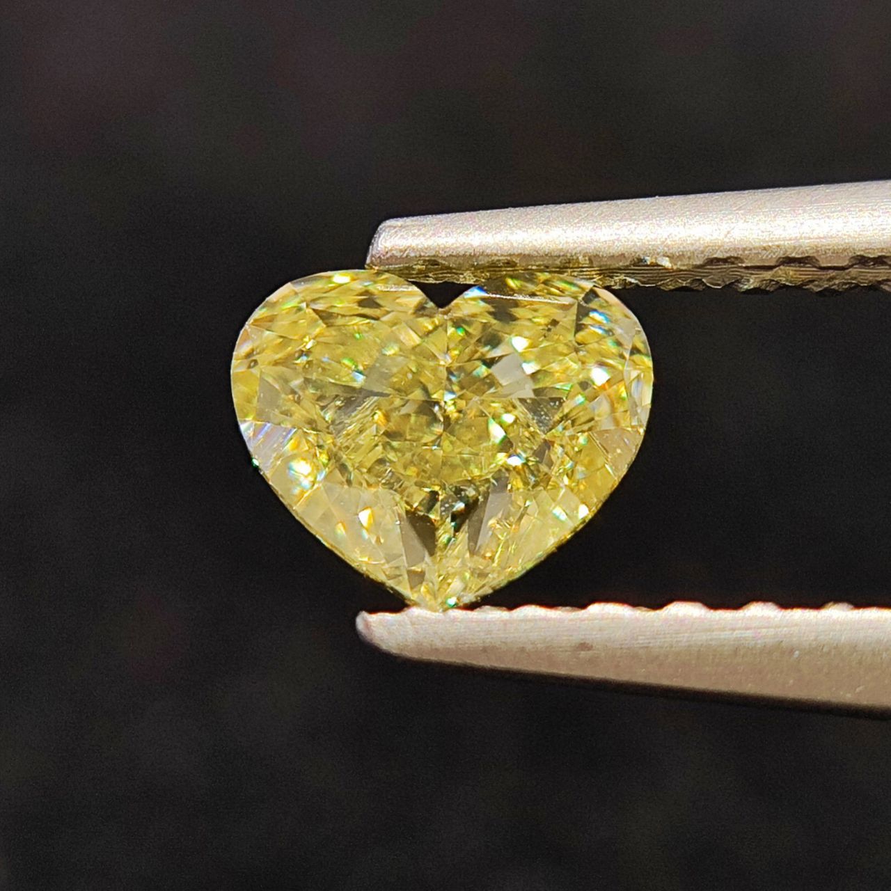 GIA Certified 1.0 Carat Fancy Yellow Diamond - Heart Shape - VS2 Clarity