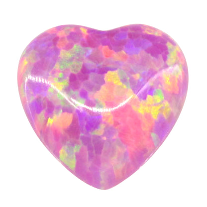 Pink Opal Heart Cut in Created Grade GEM | Lab Stone