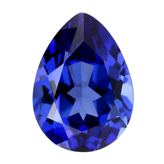 Blue Sapphire Pear Cut in Created Grade GEM | Lab Stone