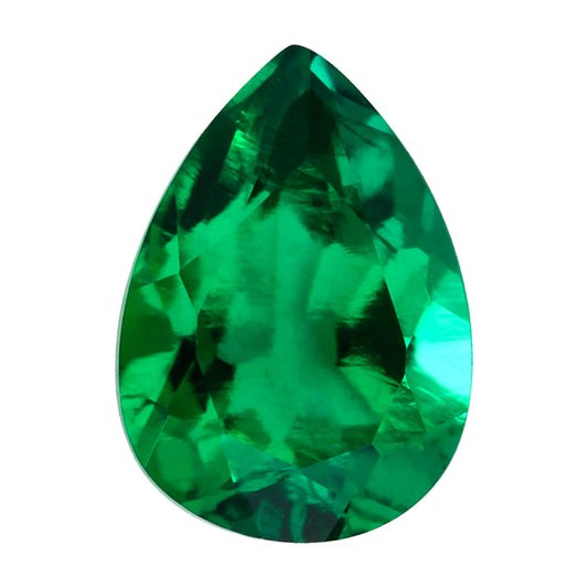 Emerald Pear Cut in Created Grade GEM | Lab Stone