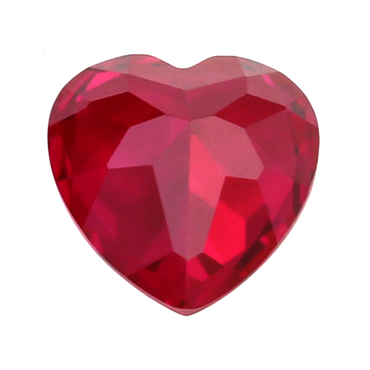 Ruby Heart Cut in Created Grade GEM | Lab Stone