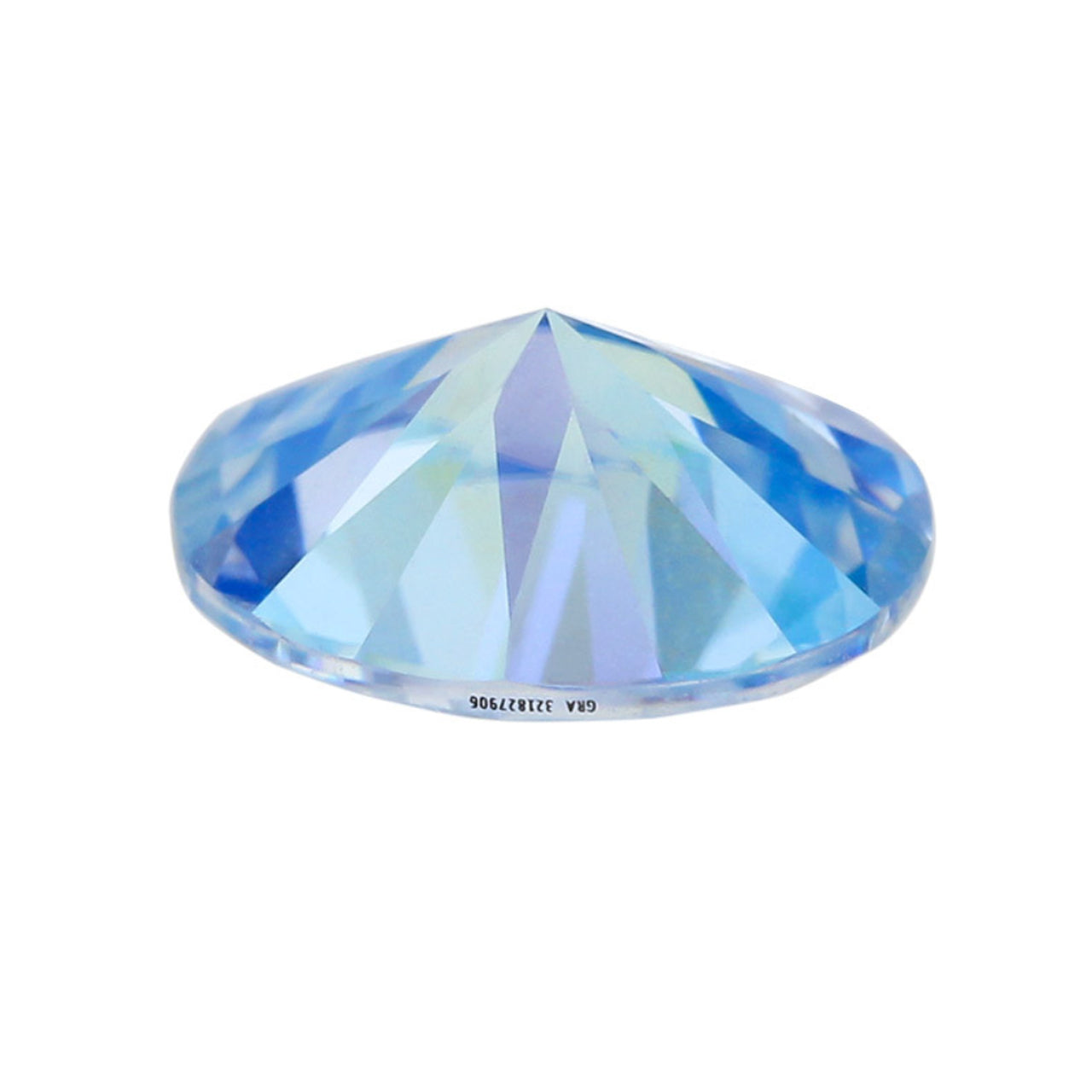 Blue Moissanite Gemstone in Oval Cut