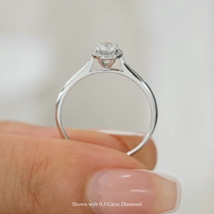 FIICCI Vienna Halo Round Diamond Engagement Ring