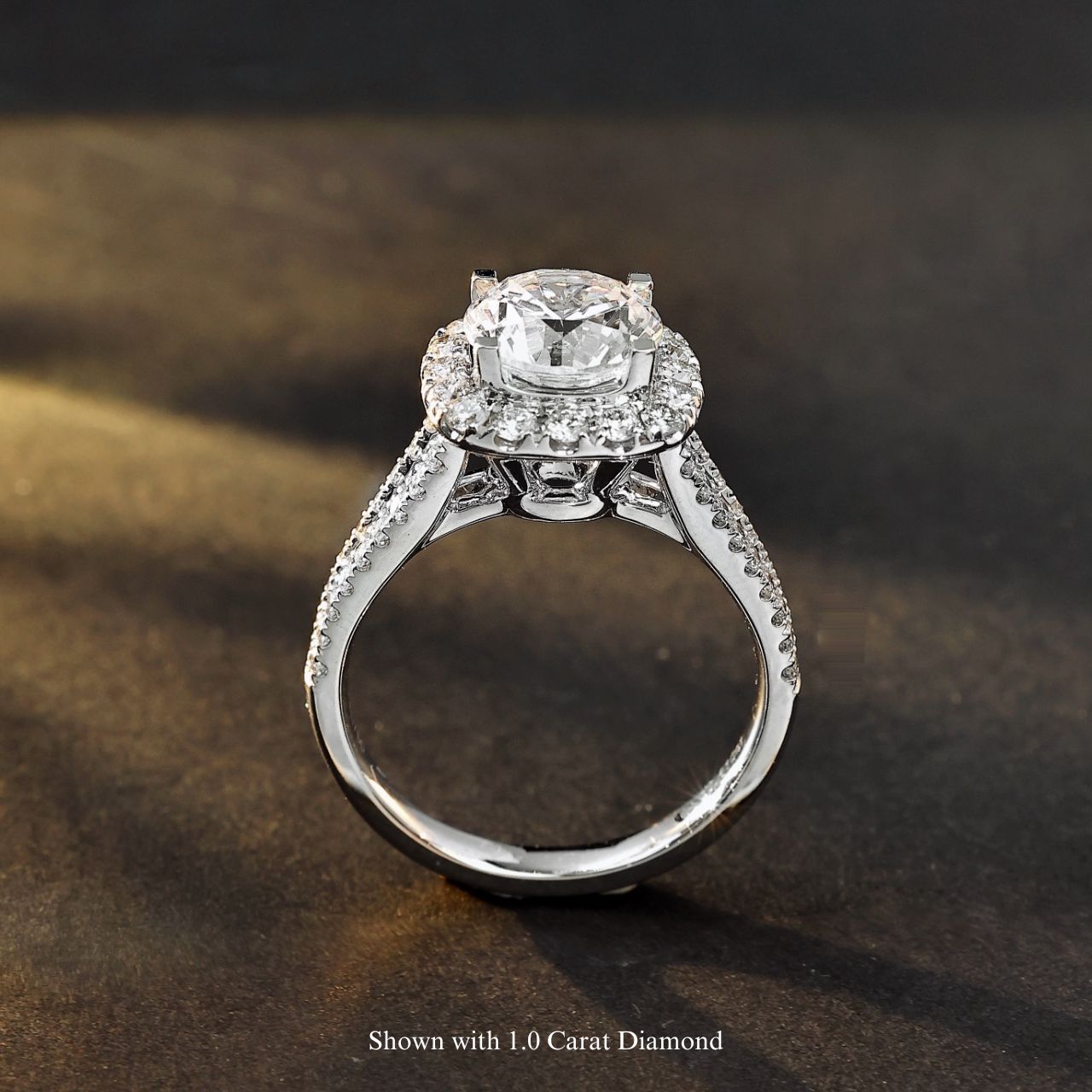 FIICCI Luna Diamond 18K White Gold Engagement Ring