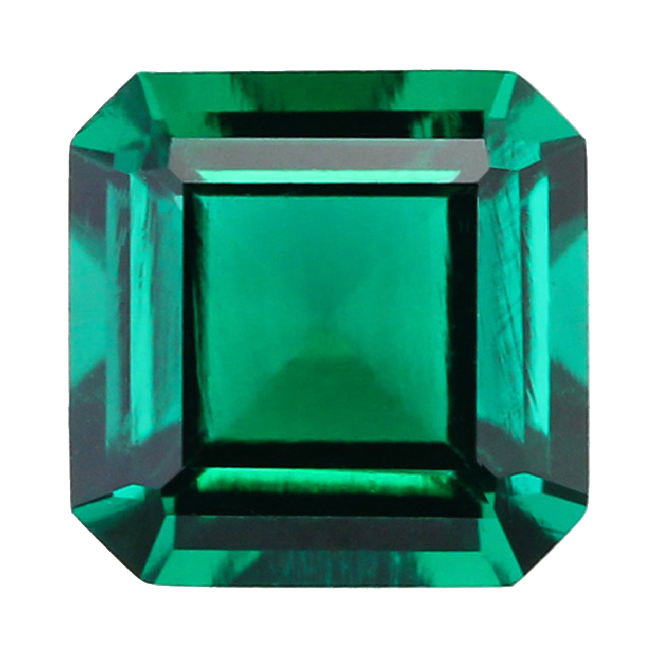 Emerald Antique Square Cut in Created Grade Gem | Lab Stone