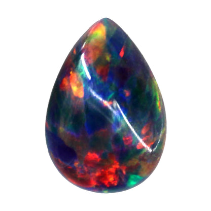 Black Opal Pear Cut in Created Grade GEM | Lab Stone