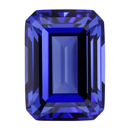 Blue Sapphire Emerald Cut in Created Grade GEM | Lab Stone