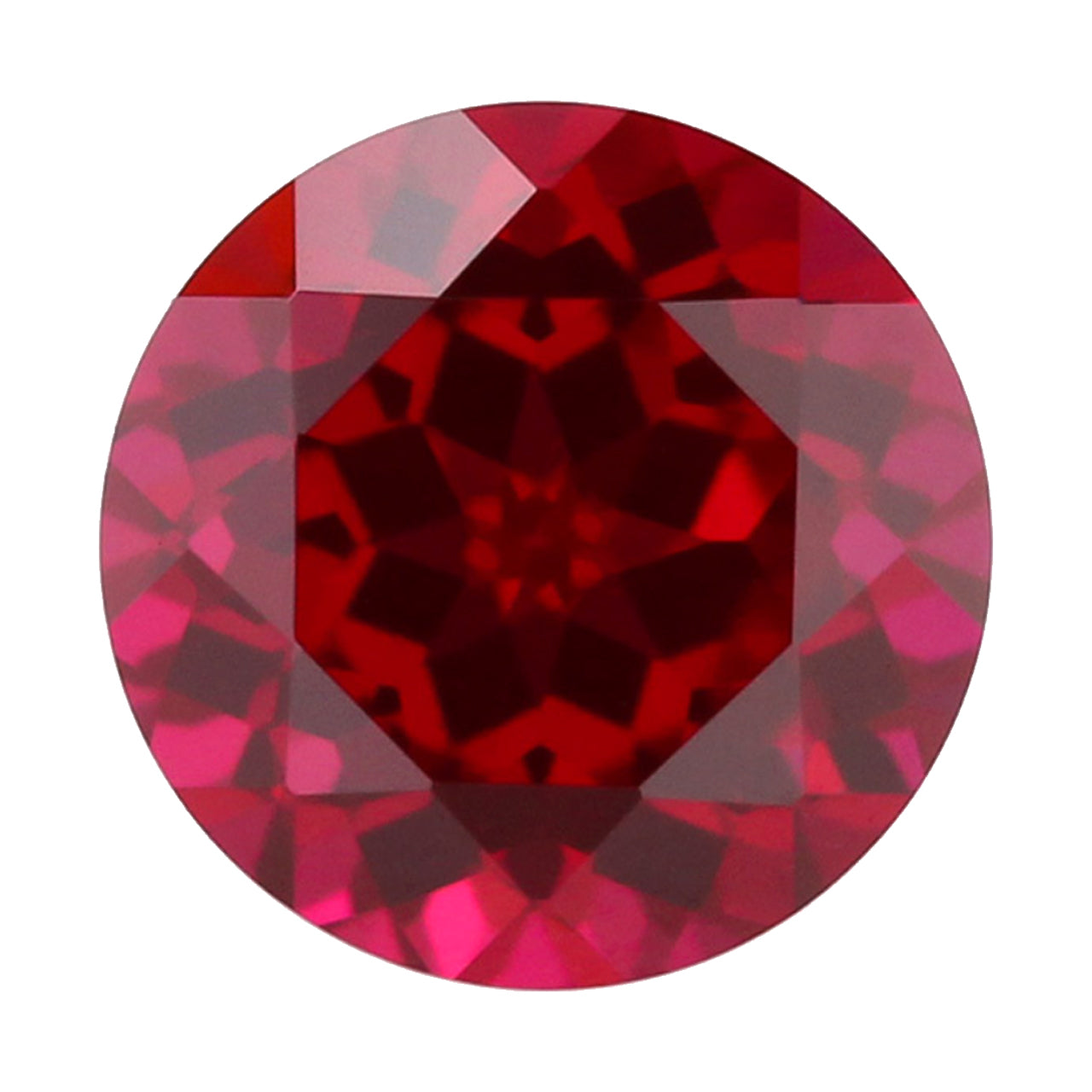 Ruby Round Cut in Created Grade GEM | Lab Stone