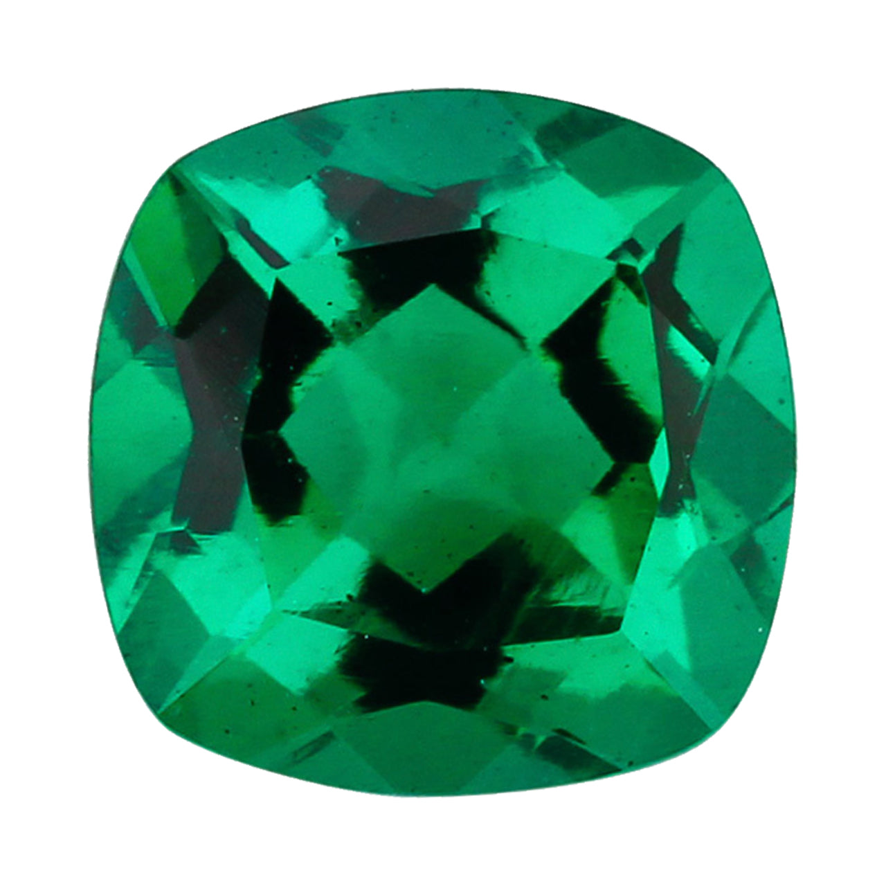 Emerald Antique Cushion Cut in Created Grade GEM | Lab Stone