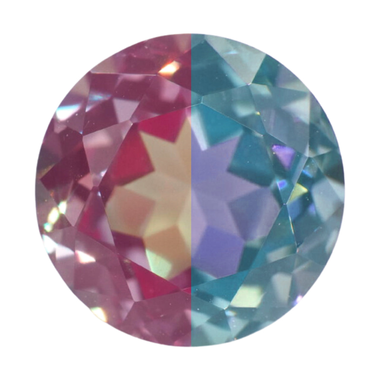 Alexandrite Round Cut in Created Grade GEM | Lab Stone