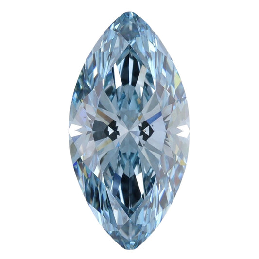 Lab Marquise Diamonds - Fancy Vivid Blue - Lab Grown Diamond 4.05ct