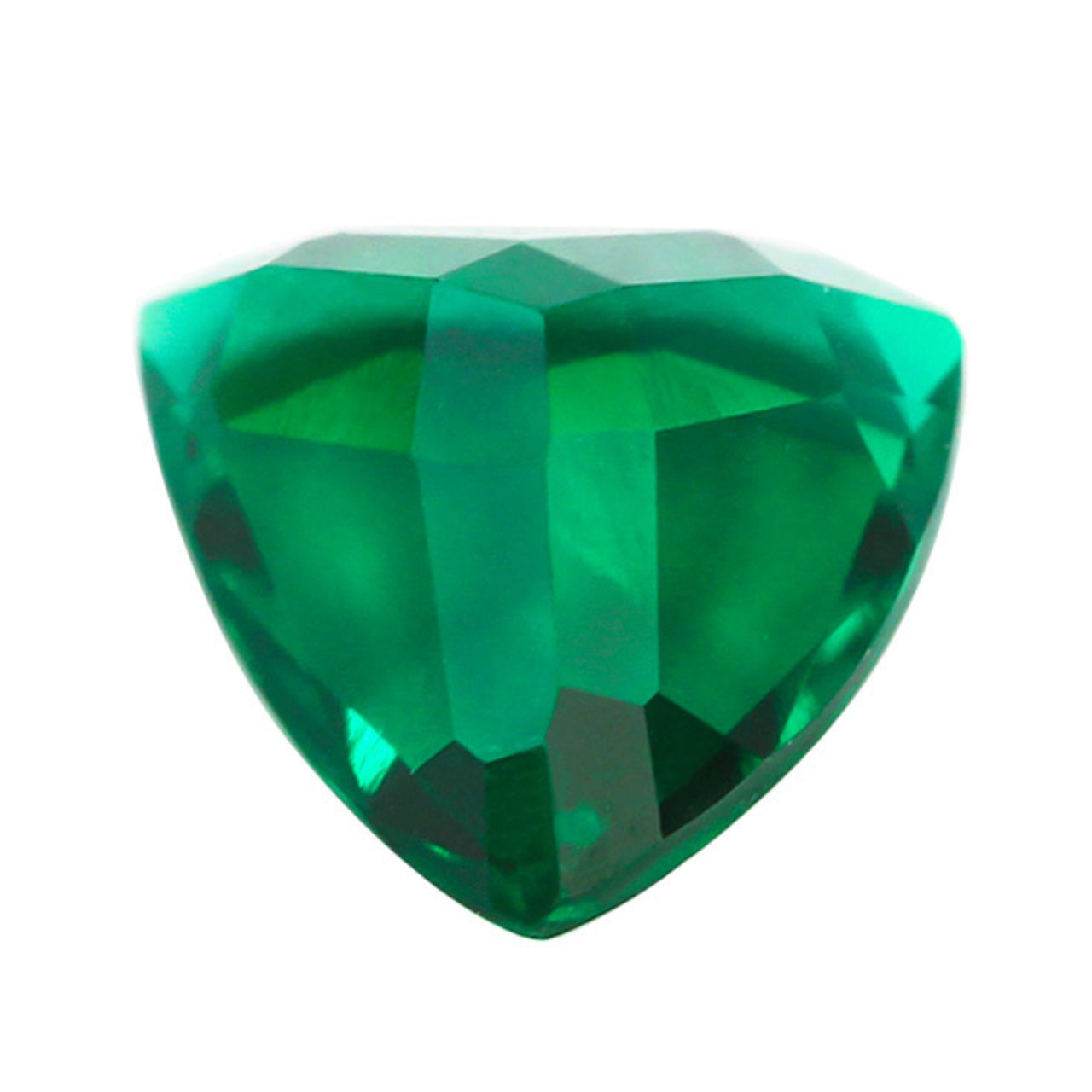 Emerald Trillion Cut in Created Grade GEM | Lab Stone