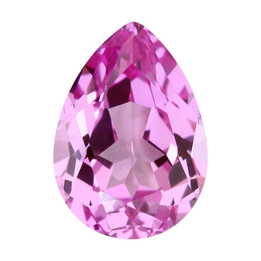 Pink Sapphire Pear Cut in Created Grade GEM | Lab Stone