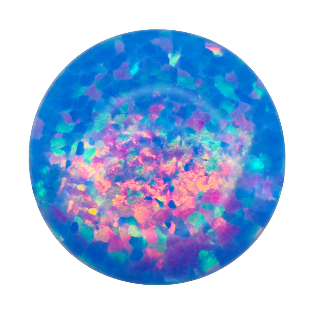 Blue Opal Round Cut in Created Grade GEM | Lab Stone