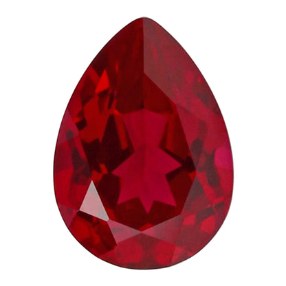 Ruby Pear Cut in Created Grade GEM | Lab Stone