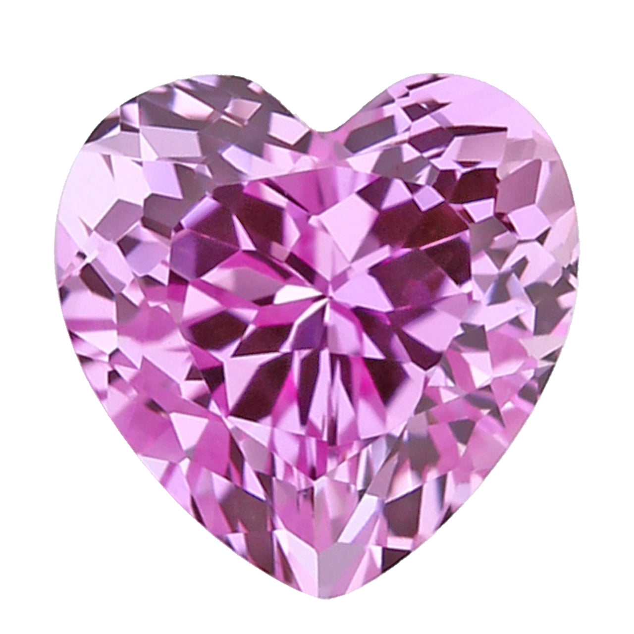 Pink Sapphire Heart Cut in Created Grade GEM | Lab Stone