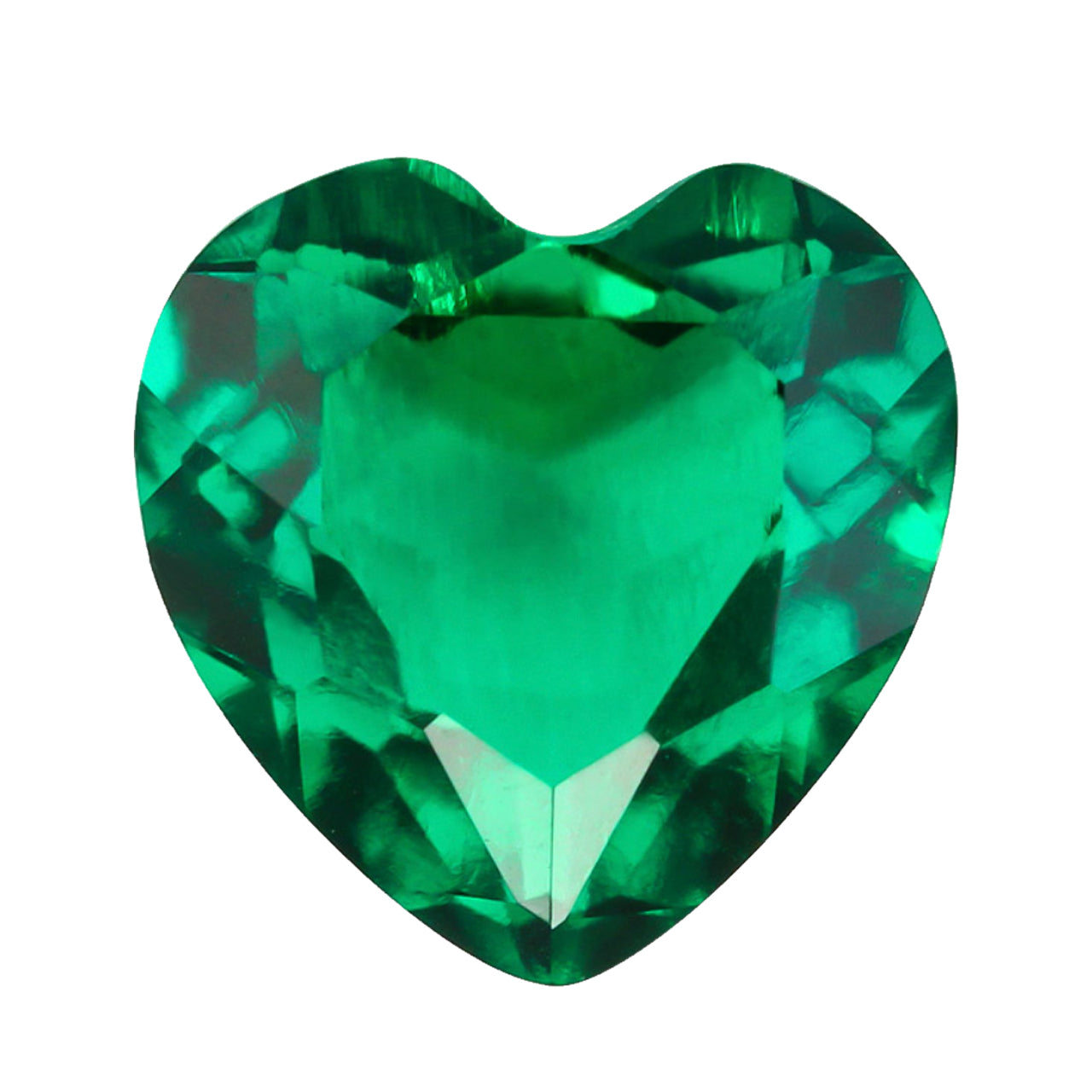 Emerald Heart Cut in Created Grade GEM | Lab Stone