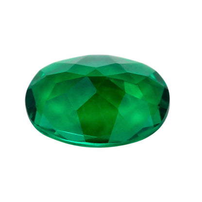 Emerald Oval Cut in Created Grade Gem | Lab Stone