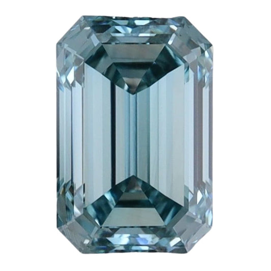 Lab Emerald Cut Diamonds - Fancy Vivid Blue - Lab Grown Diamond 0.52ct