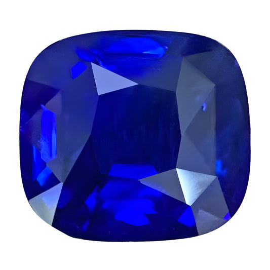 GRS Certified Unheated Royal Blue Sapphire - Cushion Shape - 3.01 carats - 8.46 x 7.77 mm - Truly Stunning