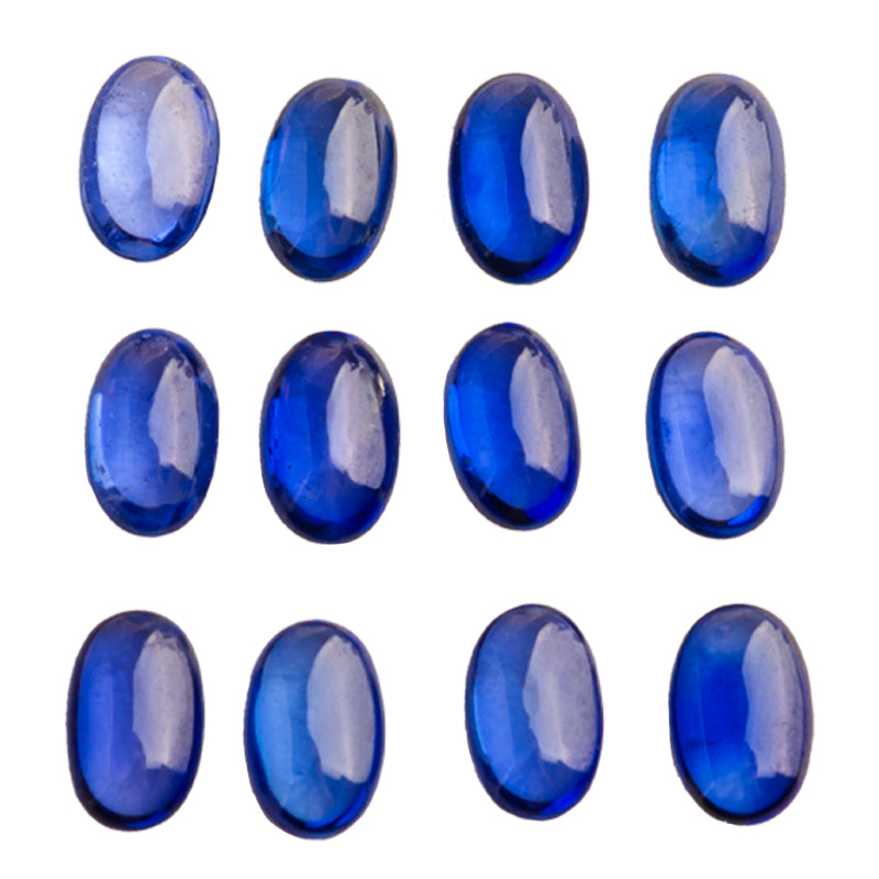 Blue Sapphire Matching Pairs  Cabochon Cut  2.74 carats - 3x4mm