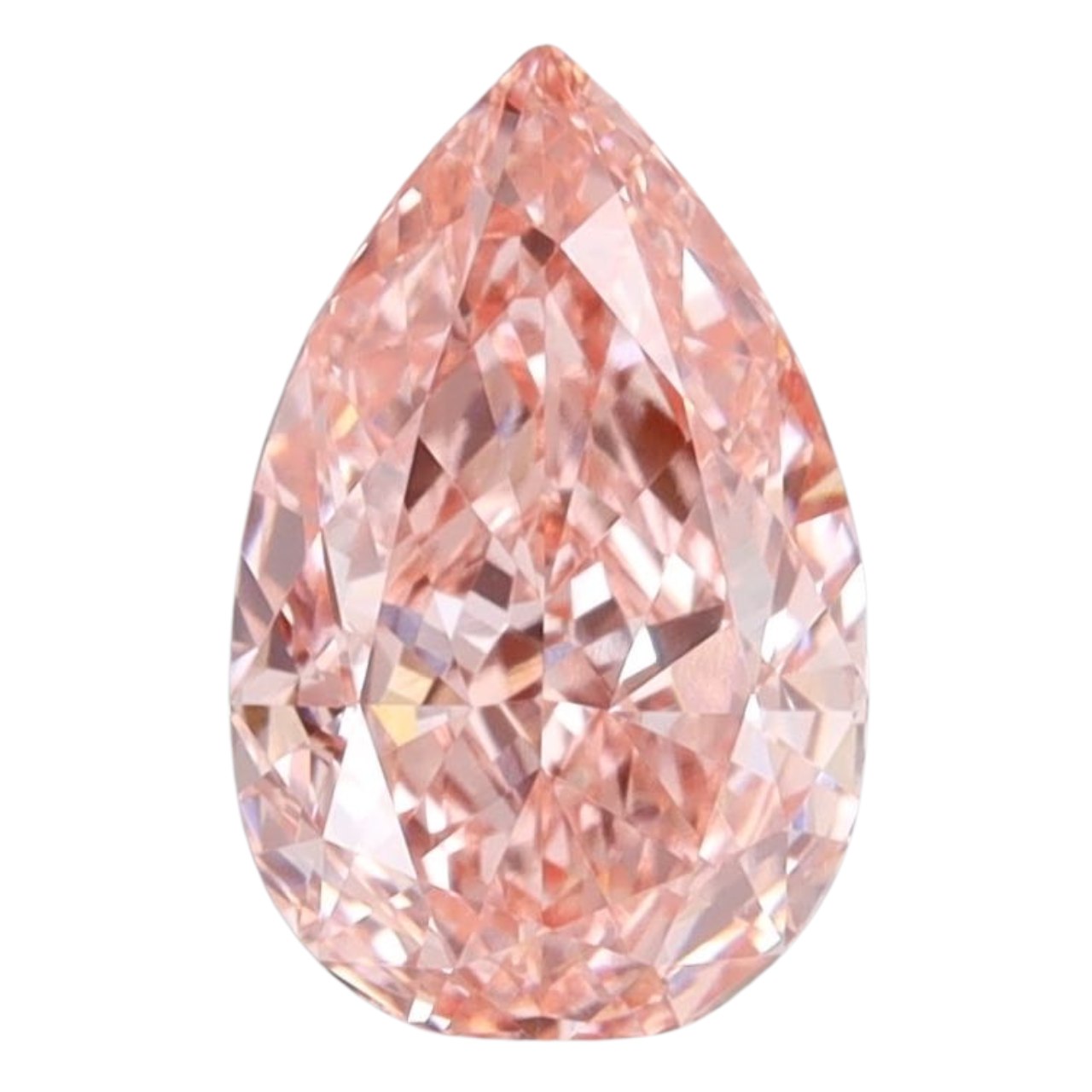 IGI Certified Lab Pear Diamonds - Fancy Vivid Pink - Lab Grown Diamond 0.95ct