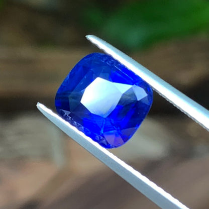 GRS Certified Unheated Royal Blue Sapphire - Cushion Shape - 3.01 carats - 8.46 x 7.77 mm - Truly Stunning