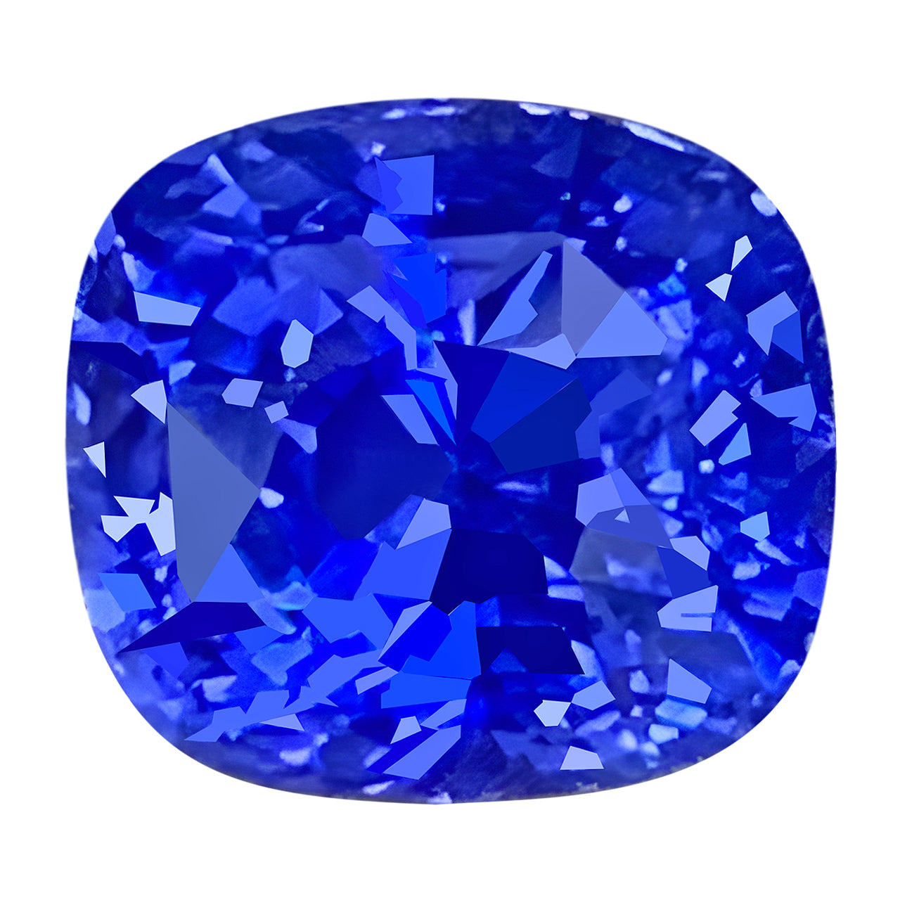 GRS Certified Unheated Cornflower Blue Sapphire - Cushion Shape - 4.18 carats - 8.54 x 7.68 mm