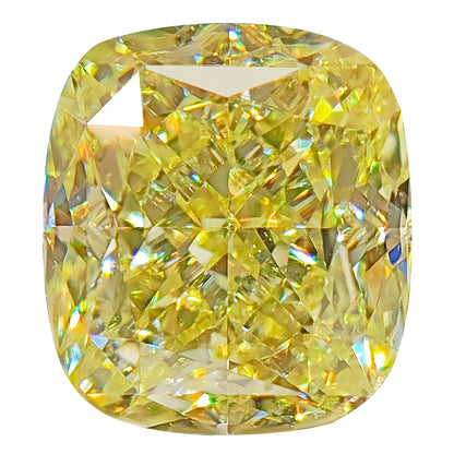 GIA Certified Fancy Light Yellow Diamond - 2.01 carats - Cushion Cut - 7.38 x 6.6 mm