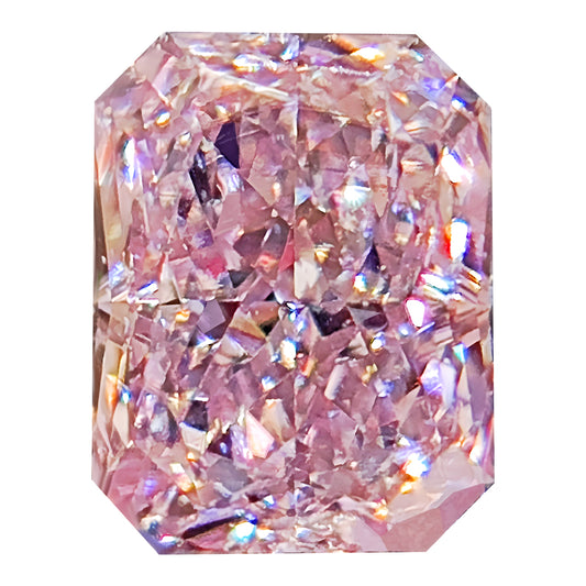 GIA Certified Fancy Light Purplish Pink Diamond - Radiant Cut - 0.31 carats - 4.29 x 3.27 mm