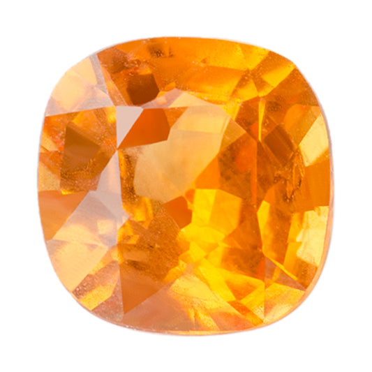 Orange Sapphire - Cushion Cut 1.41 carats - 6.31 x 6.22mm