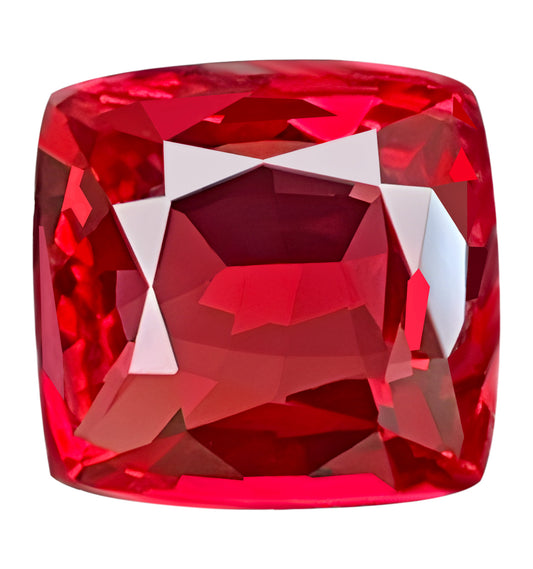 GRS Certified Loose Unheated Ruby Gemstone - Cushion Cut - 1.50 carats - 6.57 x 6.24mm