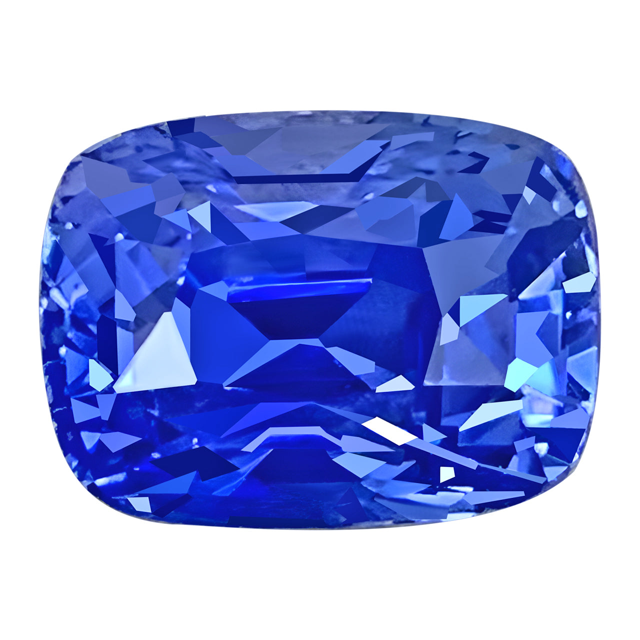 AIGS Certified Genuine Sapphire - 6.07 carats - Cornflower Blue - Cushion Cut - 10.49 x 7.82mm