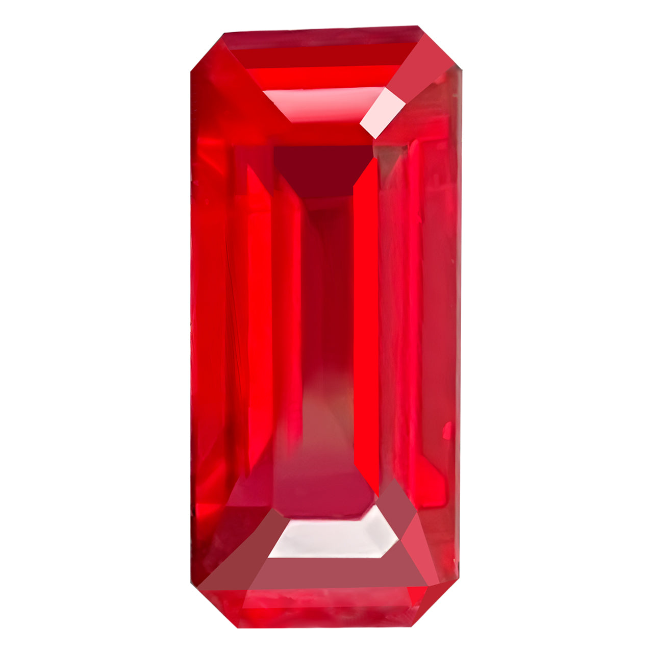 GRS Certified Loose Ruby - Unheated Step Cut Octagonal Shape - 1.04 carats - 8.38 x 3.83 mm