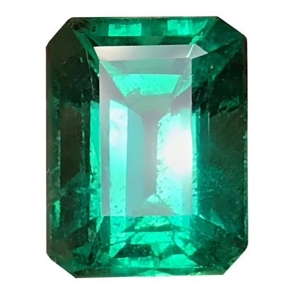 GRS Certified Emerald Cut Emerald - No Oil - 3.96 carats - 10.59 x 8.06 mm