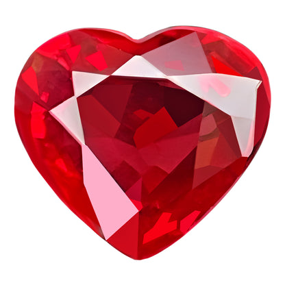 GRS Certified Ruby - Rare Heart Cut - 1.01 Carat Weight - 5.74 x 6.35 mm at FIICCI