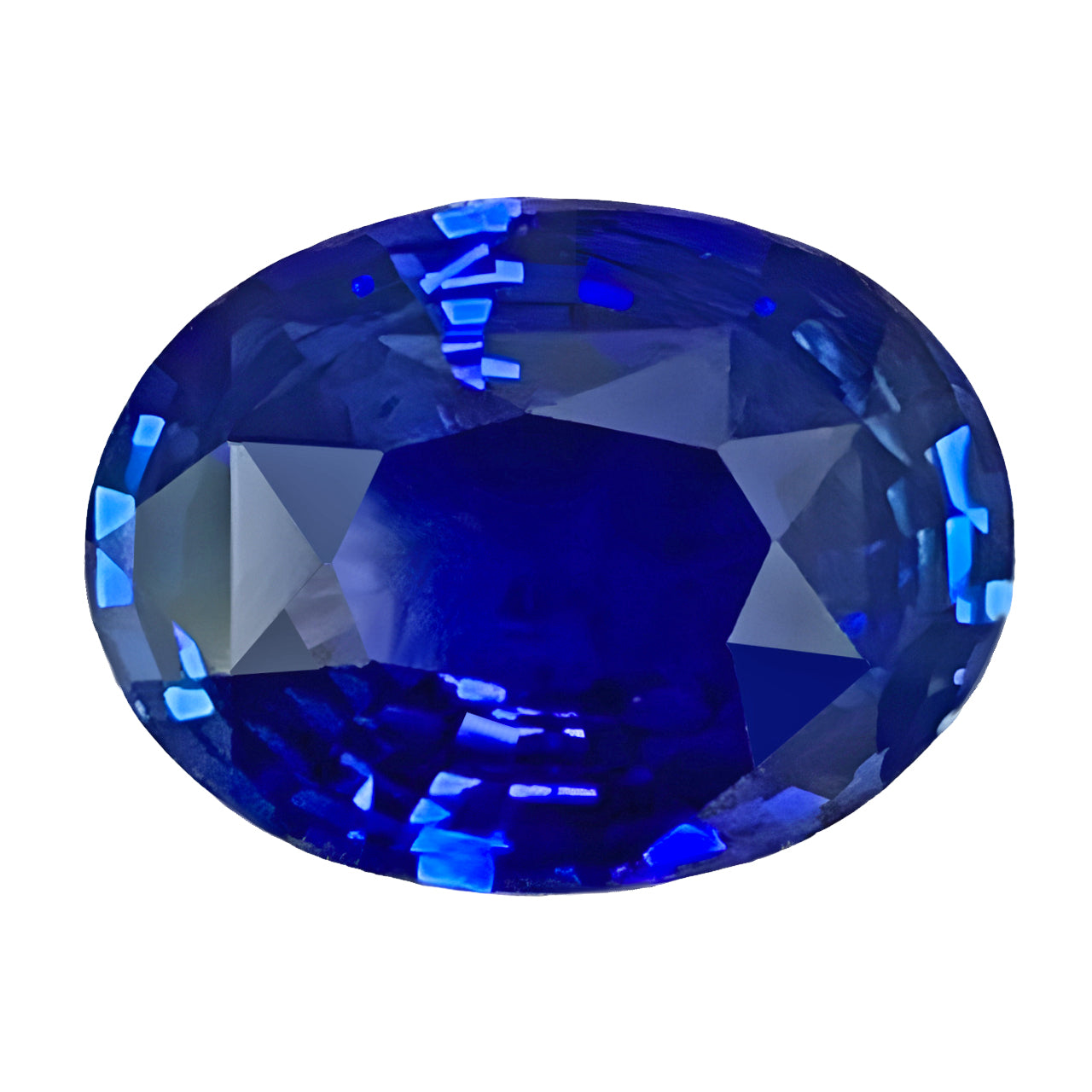 AIGS Certified Unheated Royal Blue Sapphire - Oval Shape - 4.02 carats - 11.12 x 8.31 mm