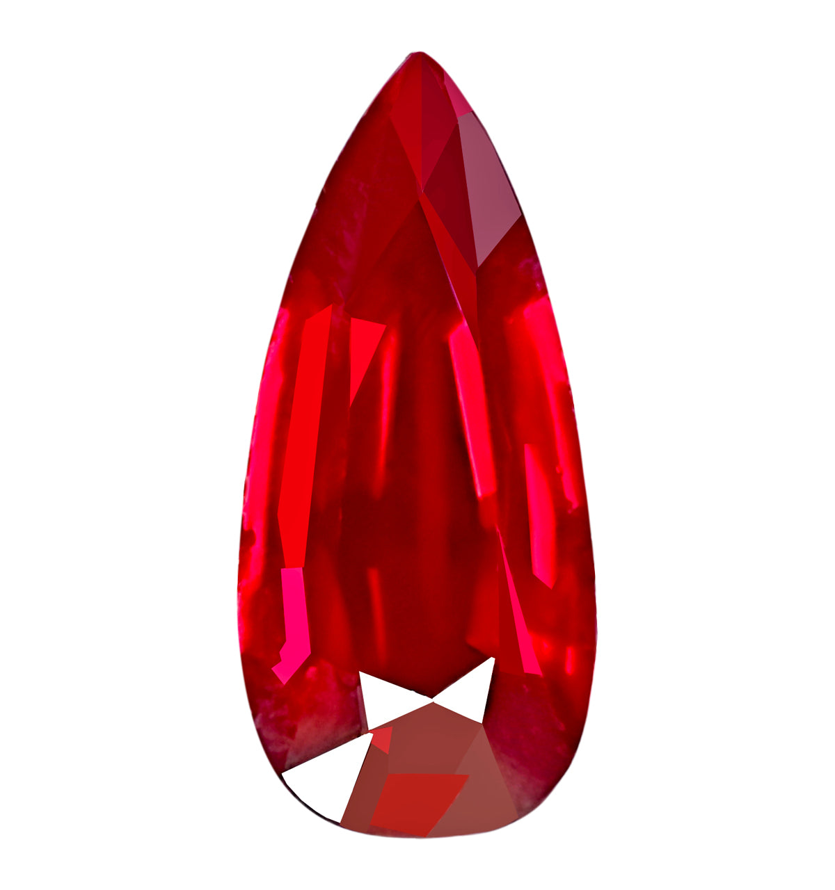 GRS Certified Untreated Ruby - Pear Cut - Vivid Pigeons Blood Red - 3.02 carats - 12.83 x 5.87mm