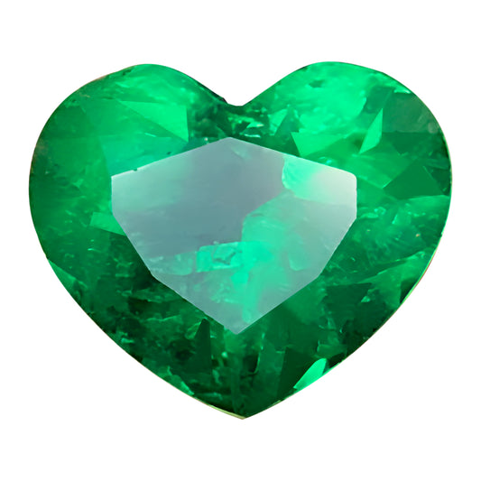 GRS Certified Genuine Colombia Muzo Emerald - Heart Shape  Vivi Green - 2.02 carats - 9.76 x 9.27 mm